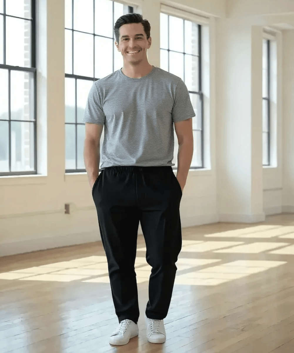 FORtheFIT mens-short-athletic Fleece Short Men's Sweatpants - Relaxed Fit - Black Navy and Heathered Graphite Colors Available