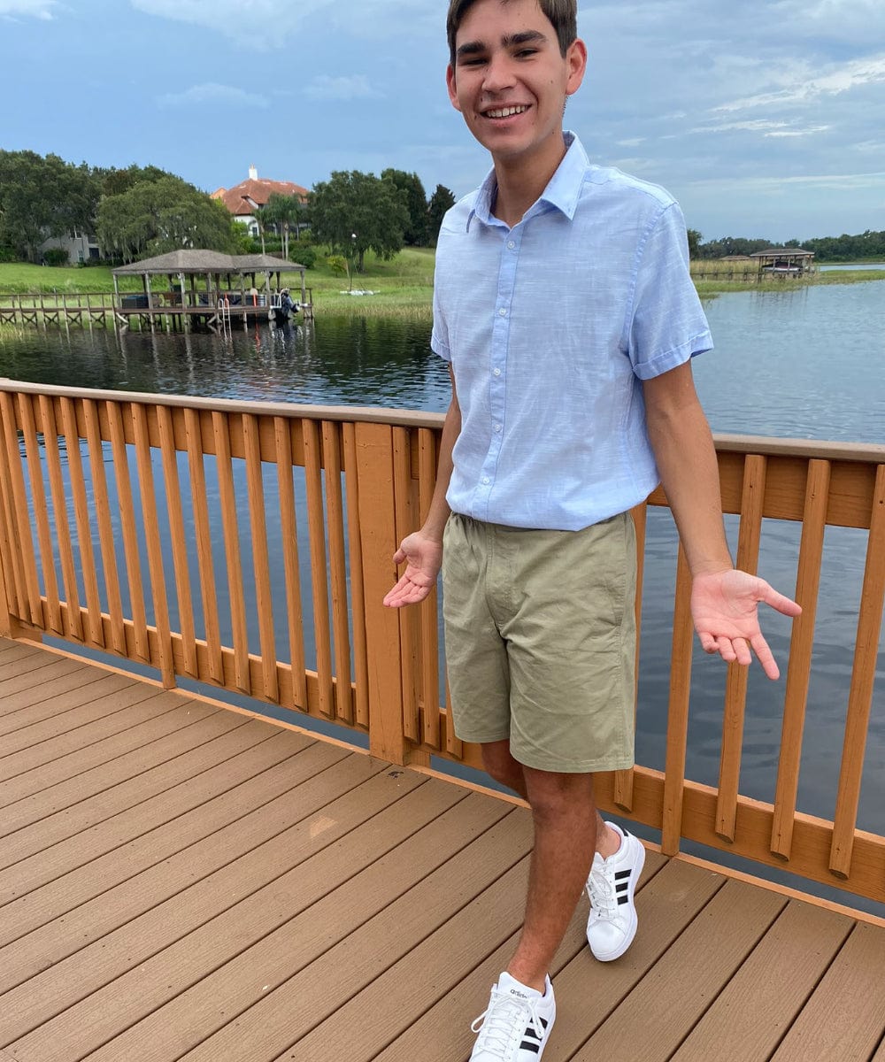 FORtheFIT mens-short-shorts NEW - Pre-Order Now - 'REILLY 2.0' Short Rise Men's 6" Twill Shorts: Elastic Waist with Drawstring & Zip Fly