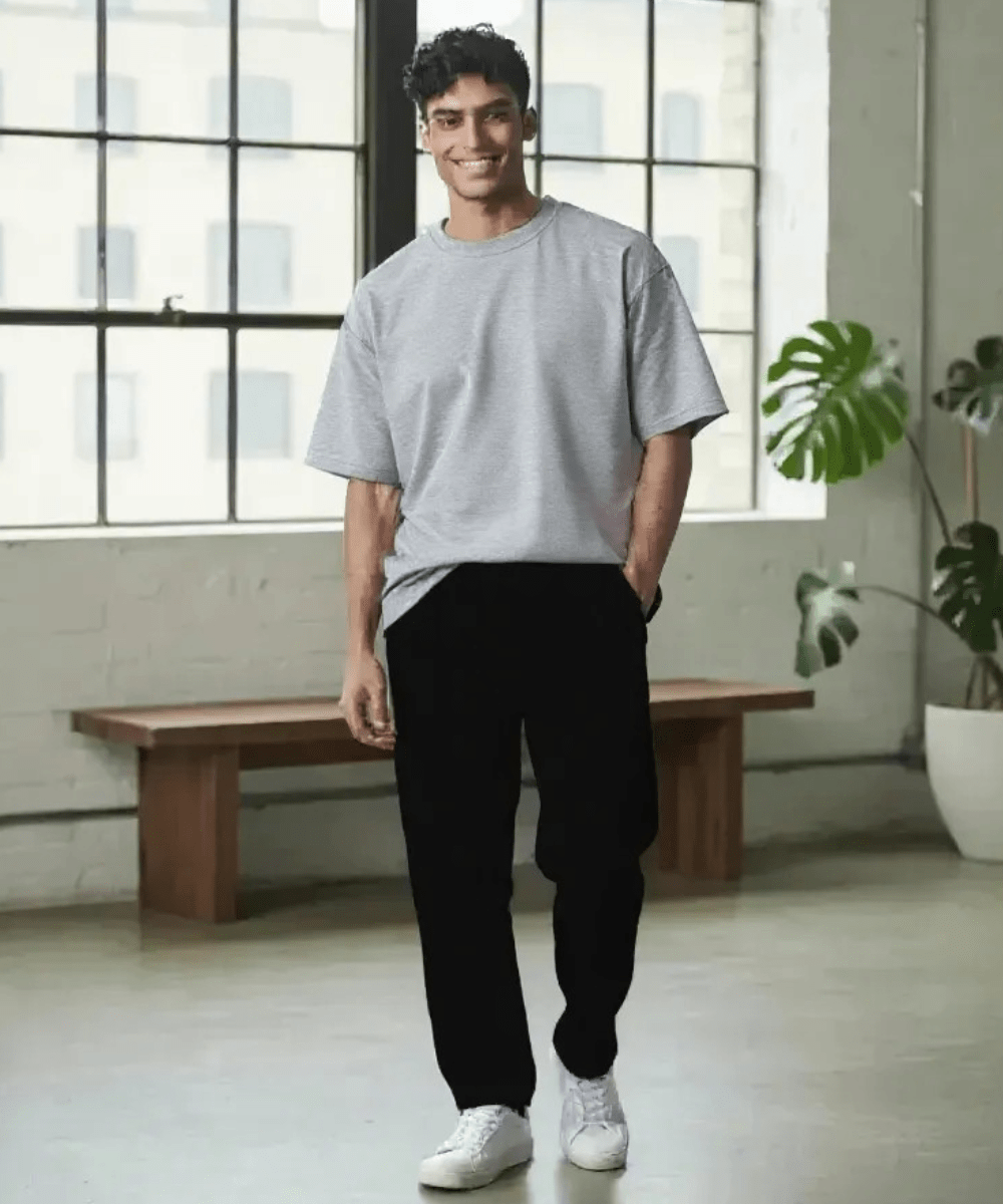 FORtheFIT mens-tall-athletic Black / Small / Reg - 34" Tall Men's Sweatpants, Fleece - Relaxed Fit - Choose from Black, Navy or Graphite Colors