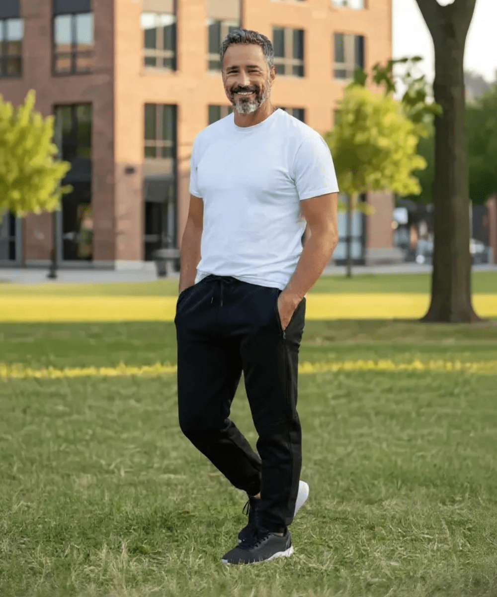 FORtheFIT mens-tall-athletic NEW Tall Men's Jogger Sweatpants, Banded Bottom Fleece - Black