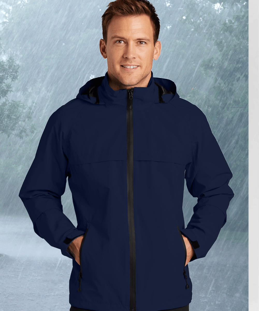 FORtheFIT mens-tall-jacket NEW - Tall Men's Packable, Hooded Waterproof Rain - 2 Colors Available, Sizes LT to 2XLT