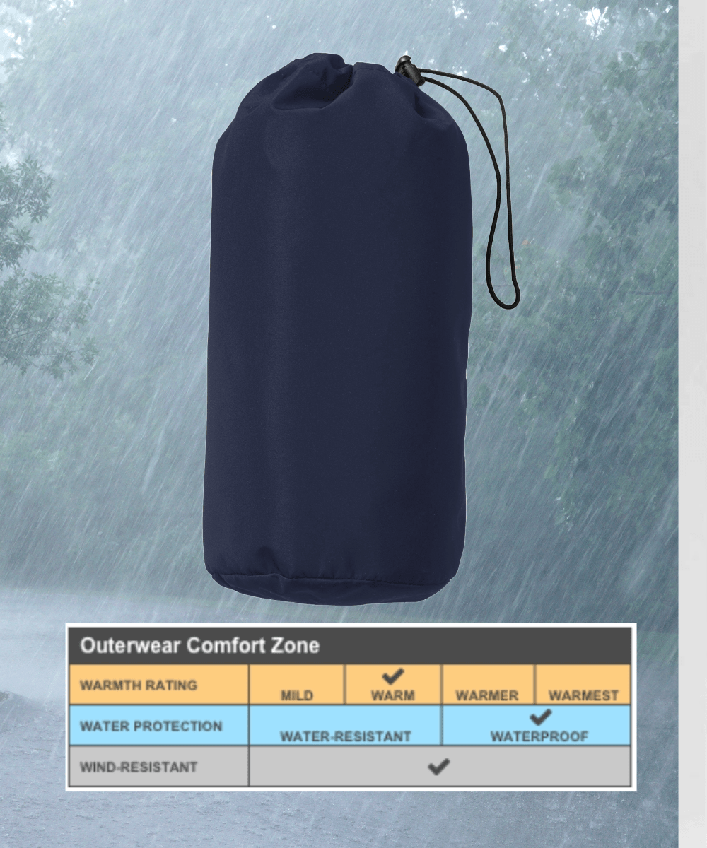 FORtheFIT mens-tall-jacket NEW - Tall Men's Packable, Hooded Waterproof Rain - 2 Colors Available, Sizes LT to 2XLT