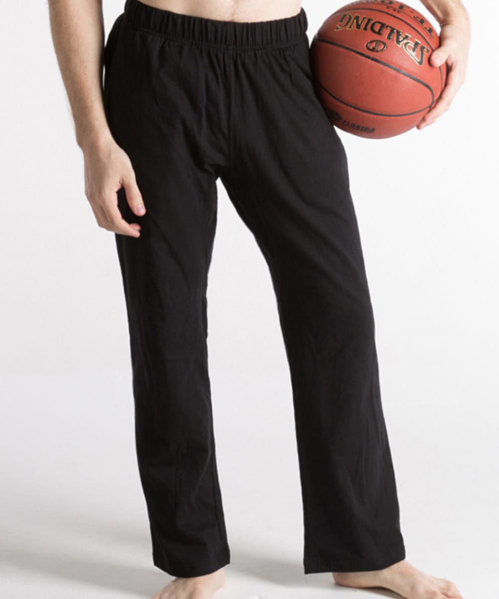 Short Men's Jersey Athletic Pants, Relaxed Fit - 3 Colors to Choose From! -  Black / Small / X-Short - 26/27