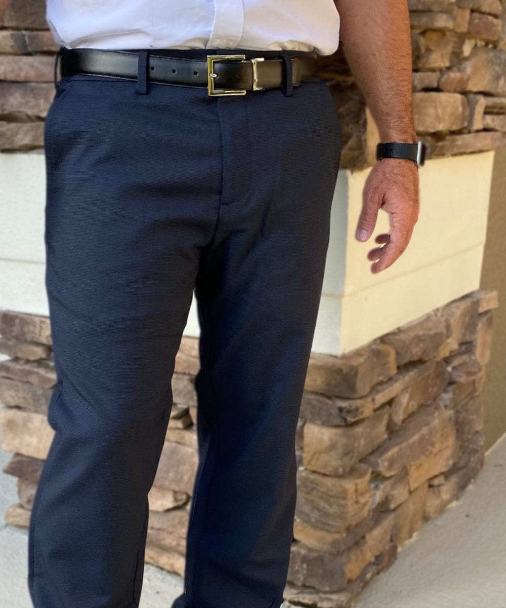 ForTheFit Dylan 2.0 - Short Rise Men's Dress Pant with Stretch - Relaxed Fit/ Straight Leg - 2 Colors Available Black / 44 / 28 ForTheFit Dylan 2.0 - Short Rise Men's Dress Pant with Stretch - Relaxed Fit/ Straight Leg - 2 Colors Available Black / 44 / 28