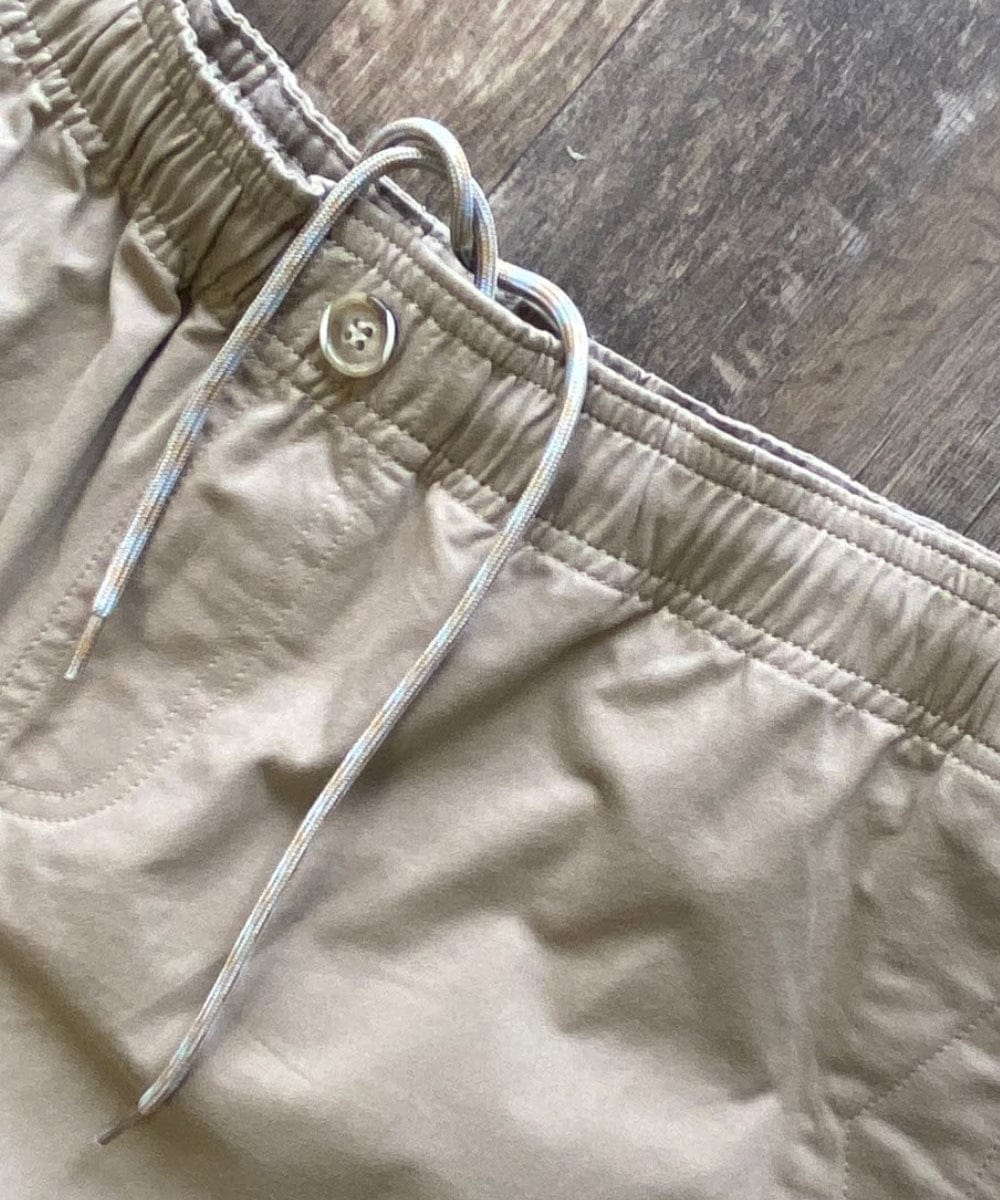 FORtheFIT mens-short-shorts 'REILLY' 6" Short Men's Shorts: Elastic Waist & Stretch Cotton Twill - Sand - Size 2XL - FINAL SALE