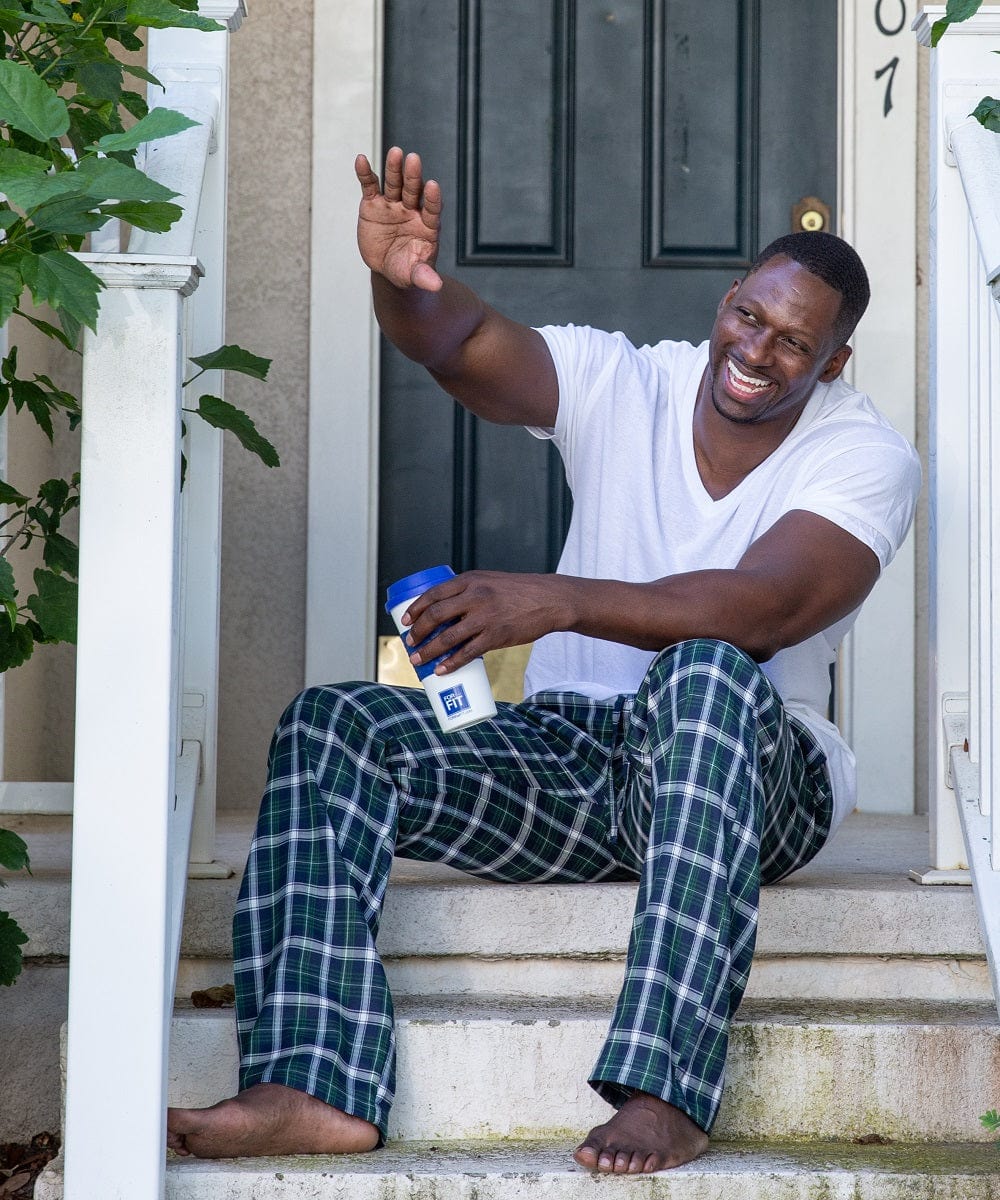 Tall Men’s Pajama Bottom: Flannel, Classic Plaid -Size S/2XT