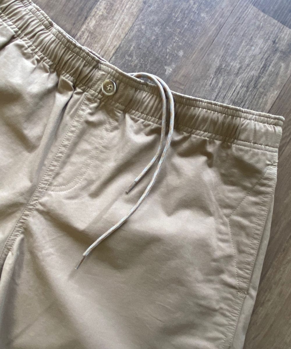 FORtheFIT mens-tall-shorts COMING SOON 'REILLY' Tall Men's Shorts: Elastic Waist, Stretch Cotton Twill - Khaki - Sizes S & M remain - FINAL SALE