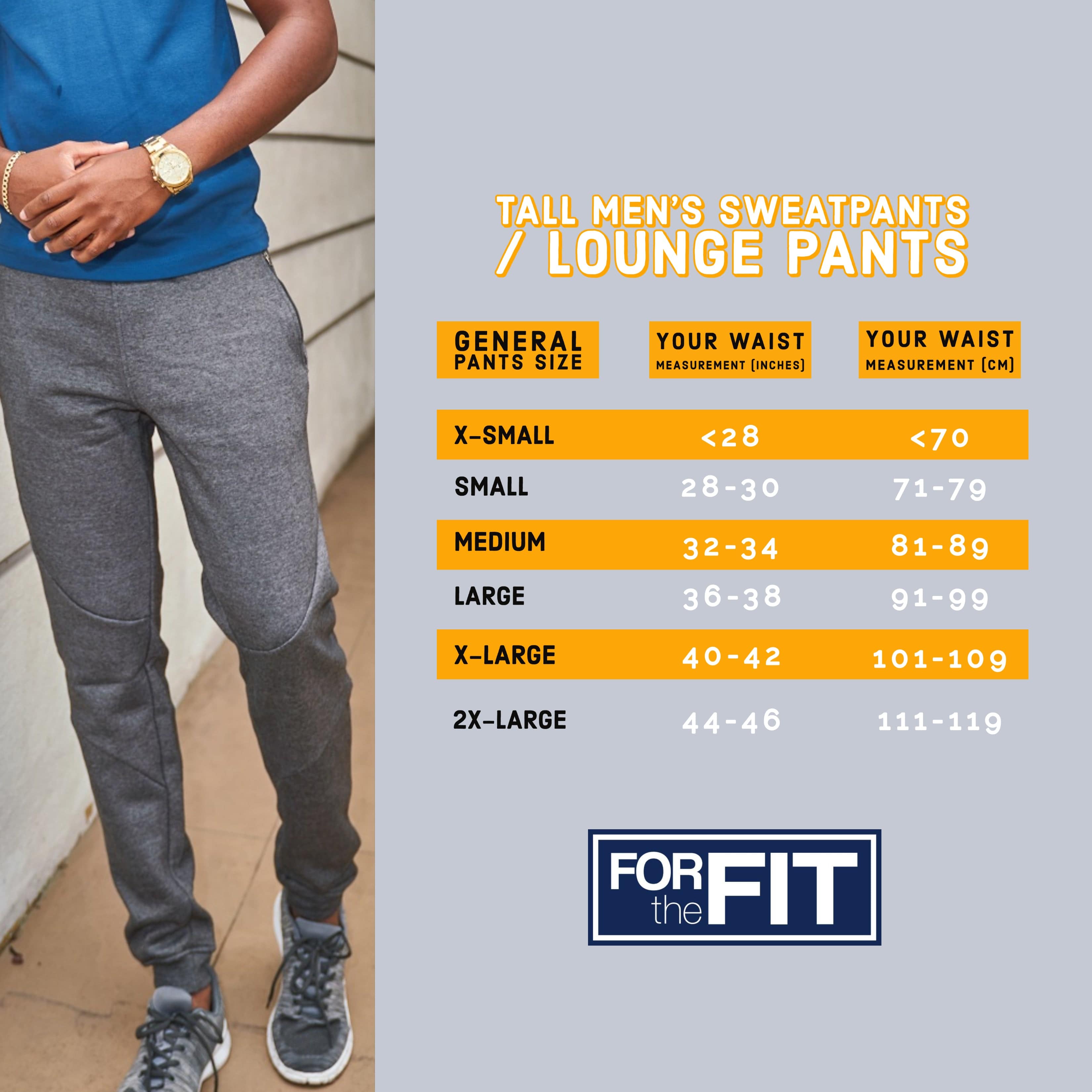 Tall Men’s Clothing Size Chart