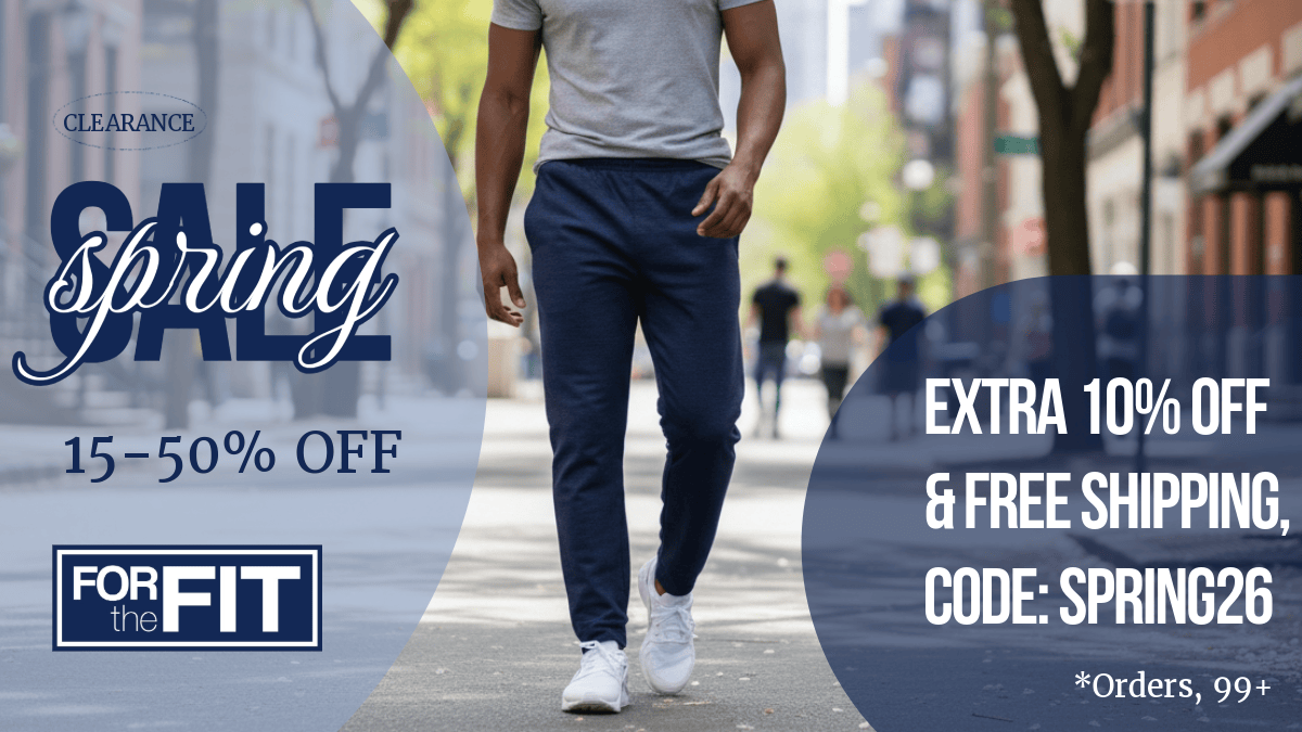 Tall men’s athletic sweatpants designed with a longer inseam for a proper fit.