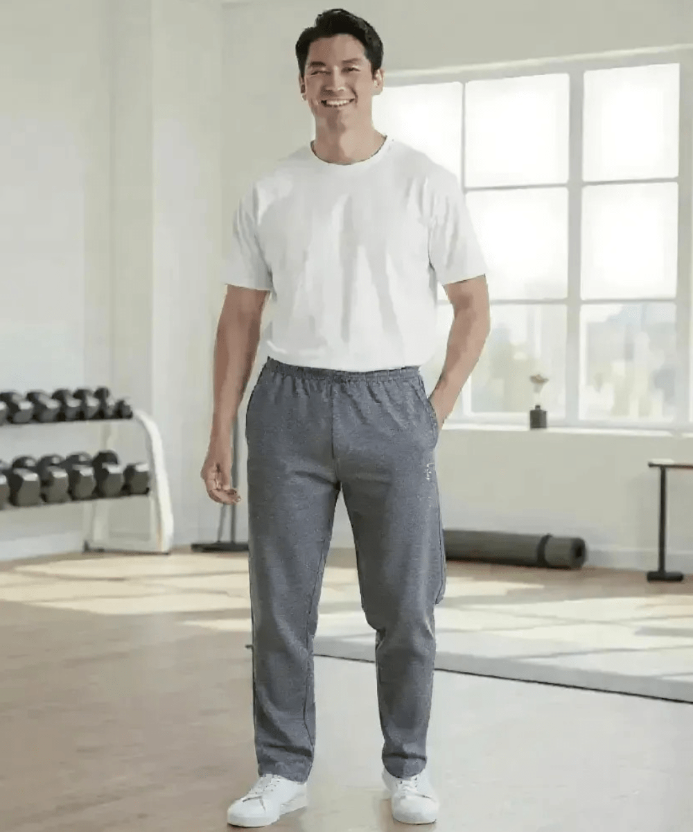 FORtheFIT mens-short-athletic Graphite / Small / X-Short - 26/27" Short Men's Jersey Athletic Pants, Relaxed Fit - 3 Colors to Choose From!
