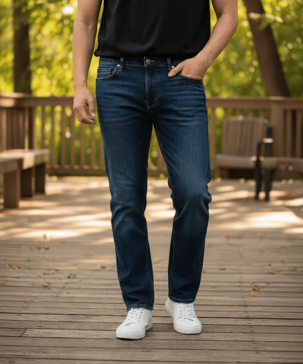 FORtheFIT mens-short-jeans 30 / 26 'Jack" Denim Short Men's Jeans - Dark Wash