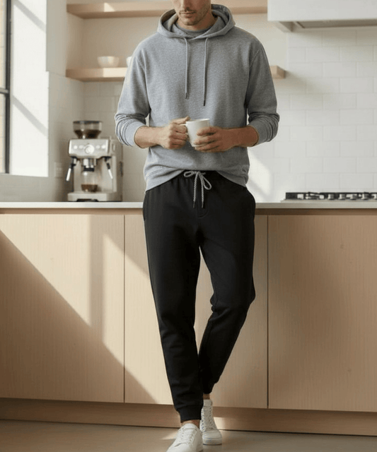 FORtheFIT mens-short-pajama NEW, Short Men's Jogger Sleep Pant , 100% Cotton Jersey Knit Pajama Bottom