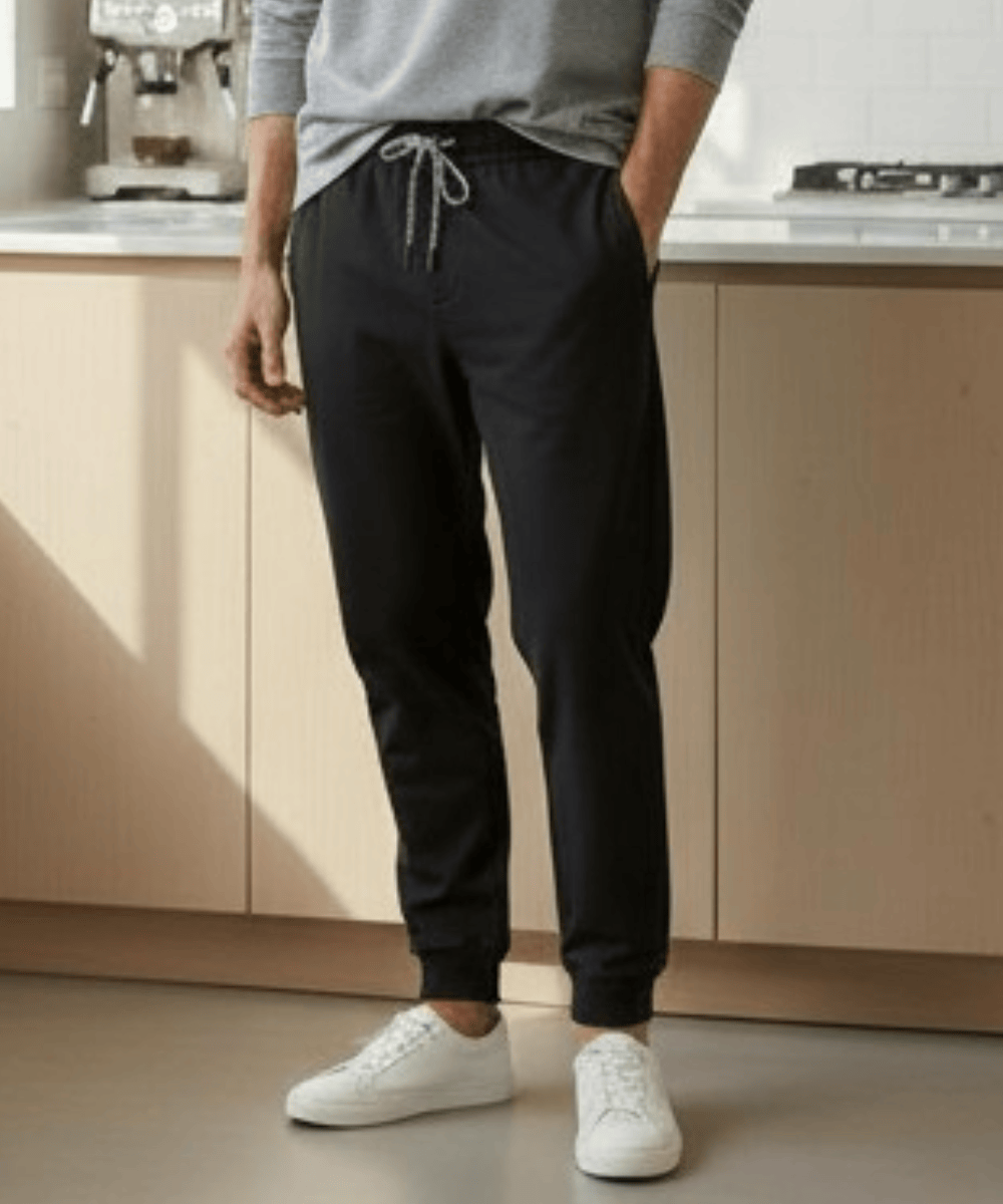 FORtheFIT mens-short-pajama Small / X-Short - 26/27" / Black NEW, Short Men's Jogger Sleep Pant , 100% Cotton Jersey Knit Pajama Bottom