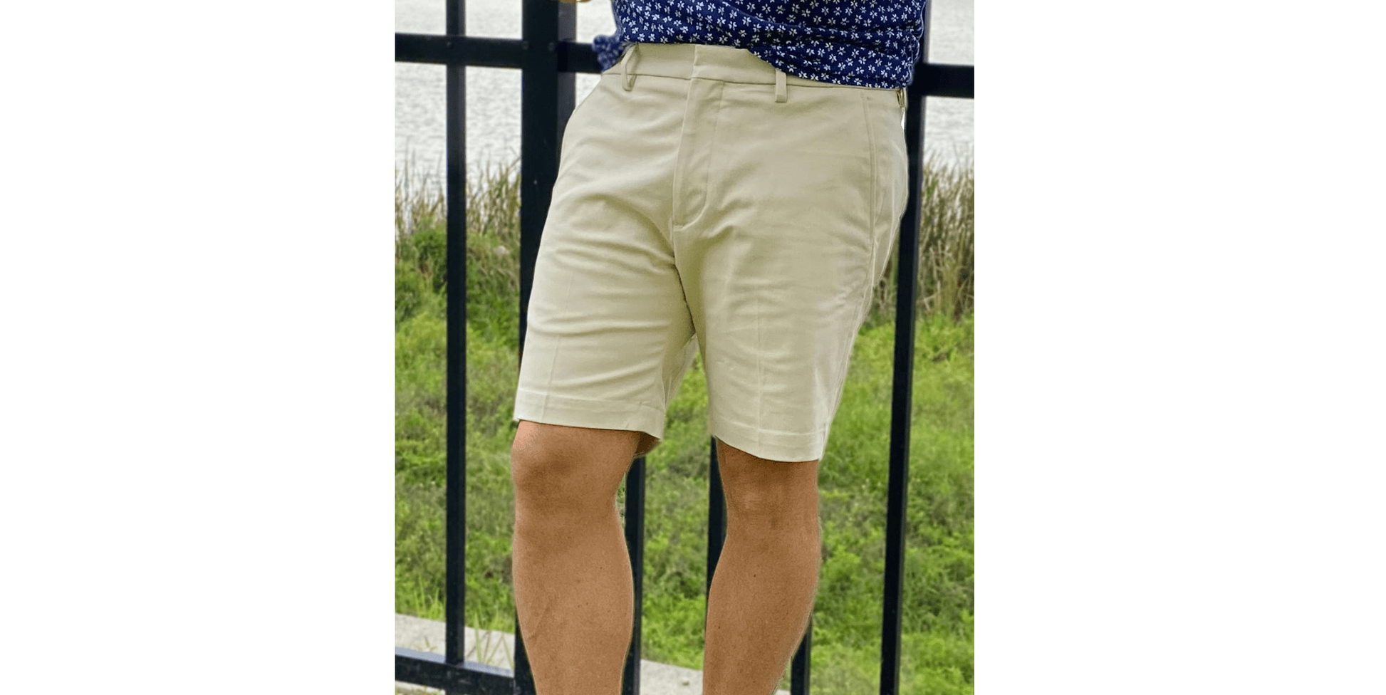 FORtheFIT mens-short-shorts NEW 'JEFF' Short Rise Men's Shorts, Soft Stretch Twill - Khaki