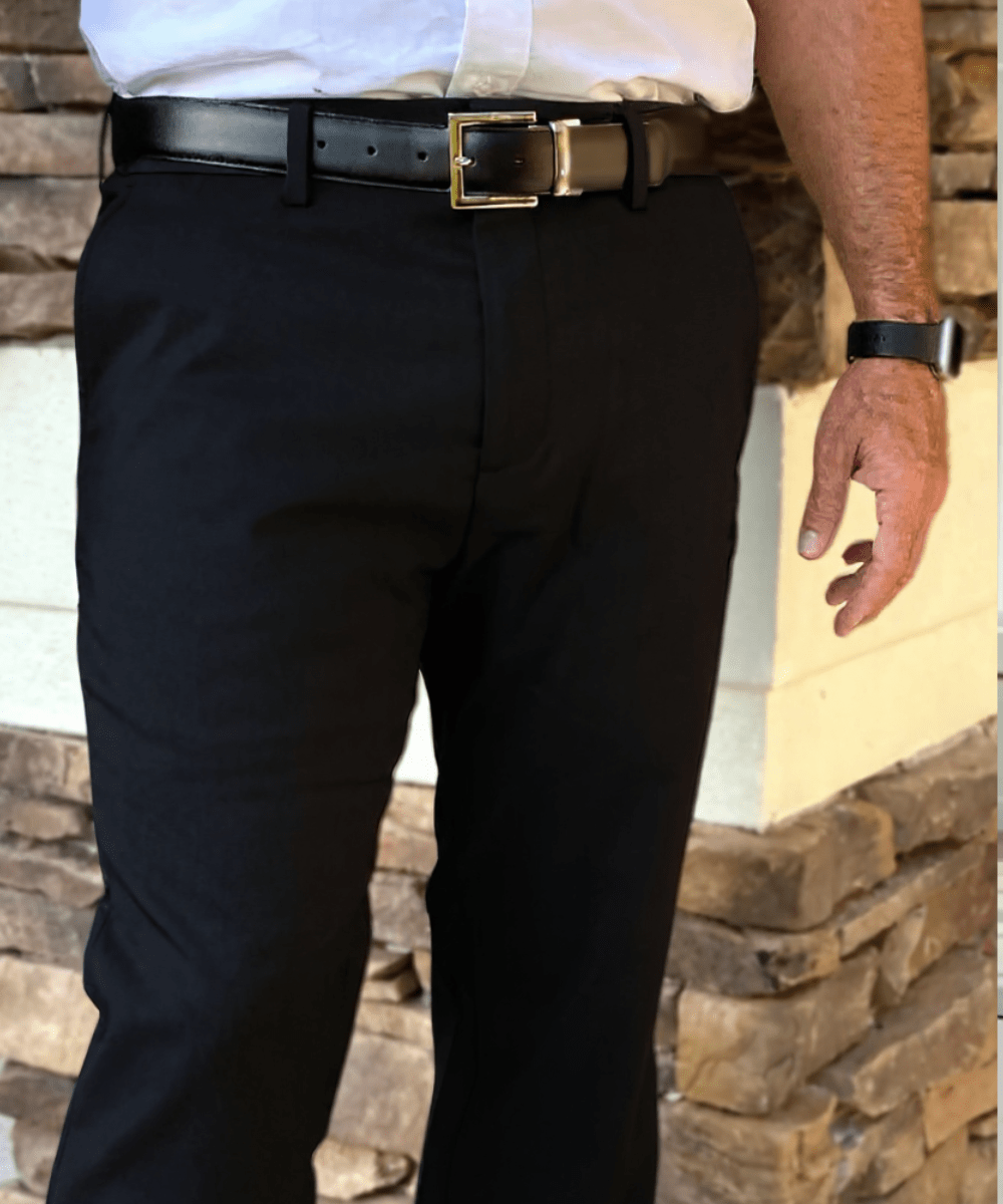 Dylan Short Rise Men's Dress Pant with Stretch Relaxed Fit