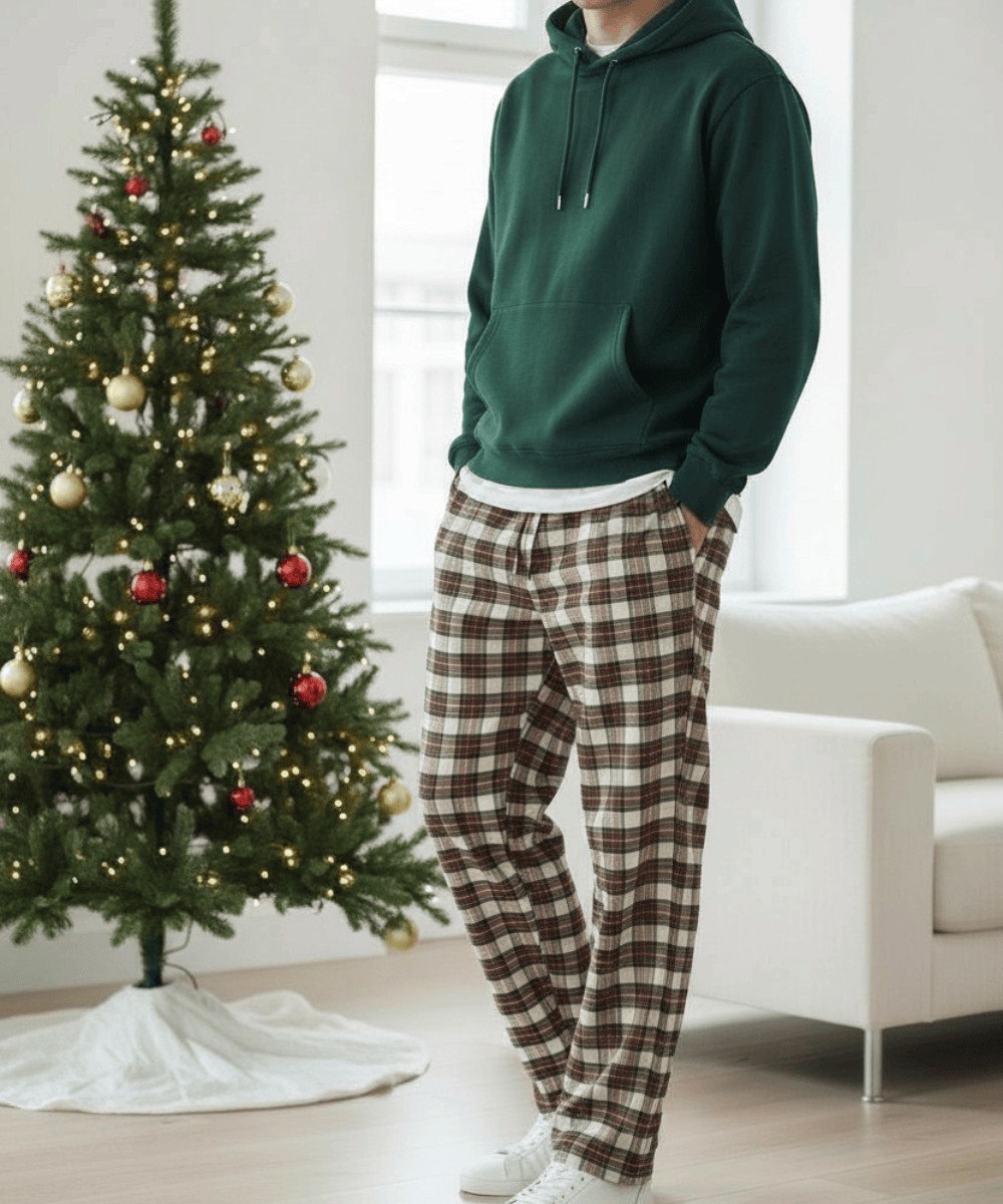 FORtheFIT mens-tall-pajama Tall Men’s Christmas Plaid Flannel Pajama Bottoms - 2 Colors
