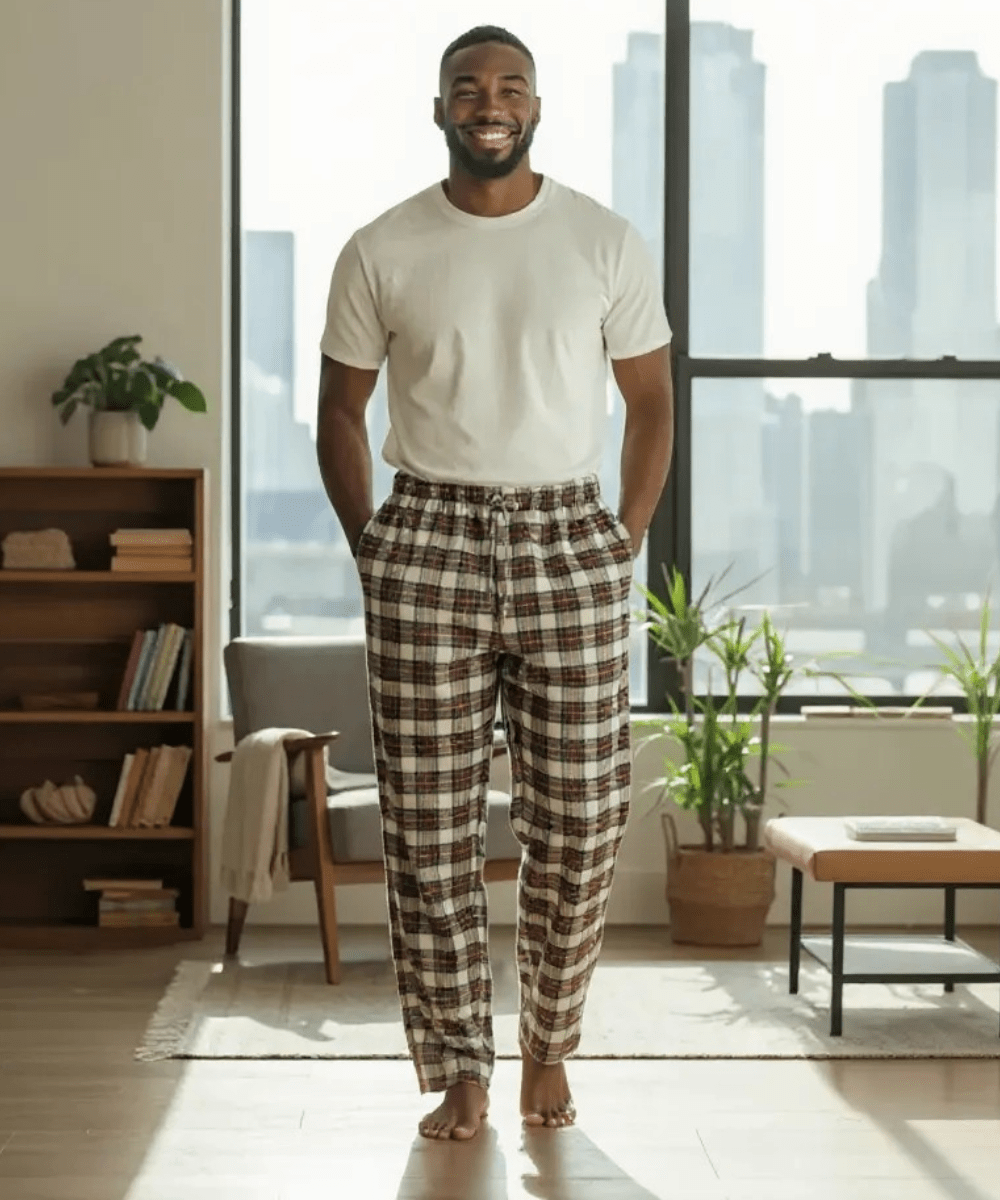 FORtheFIT mens-tall-pajama Tall Men's Premium Plaid Flannel Pajama Bottom, *NEW* 4 Colors Available