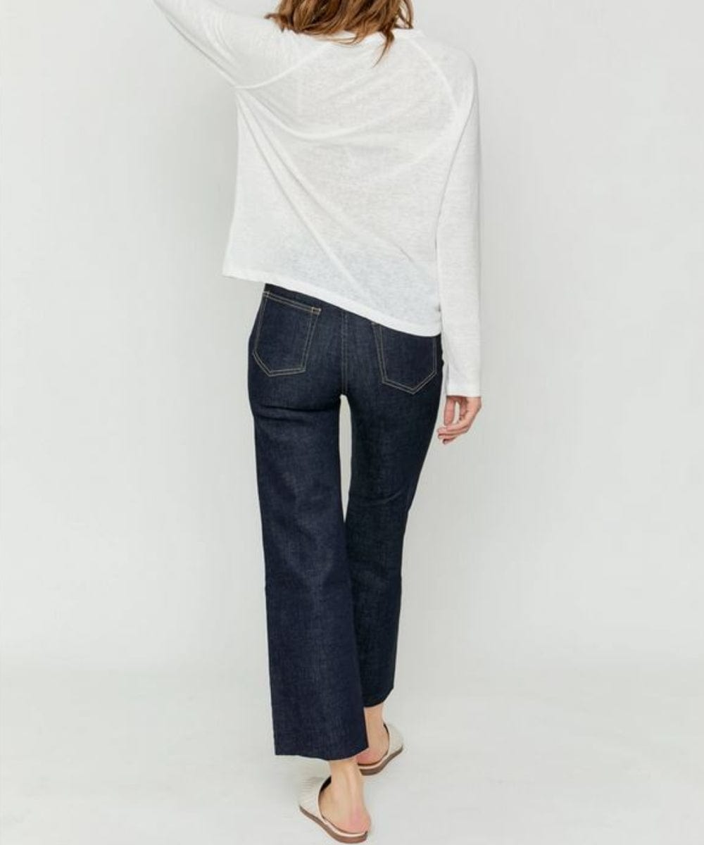 FORtheFIT Womens-petite-pants NEW Petite Women's Jeans - 'Aberdeen' Wide Leg Crop Jean
