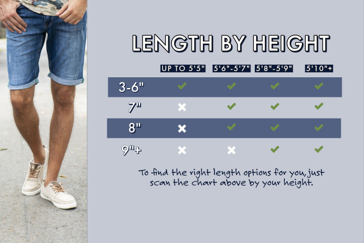 Short Men's Shorts - 5 to 9 inseams –