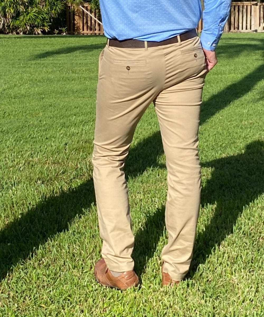 Charlie - Flat-Front Stretch Cotton Chino - Tailored / Slim Fit - Shor Charlie - Flat-Front Stretch Cotton Chino - Tailored / Slim Fit - Shor