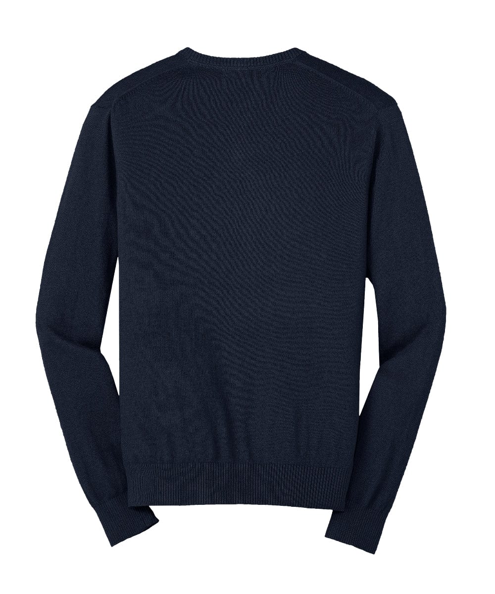 FORtheFIT mens-short-jacket Men's Fine Gauge V-Neck Sweater - Navy & Black