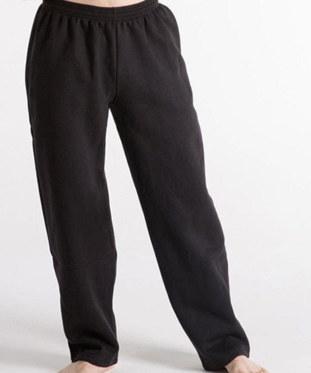 Wearever Fleece Open-Bottom Sweatpants for Tall Men in Black