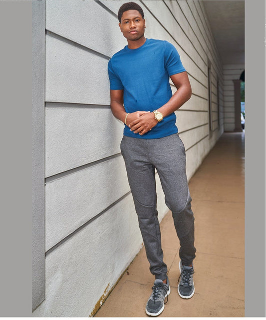 Tall Gym Pants: Grey Stripe Pant For Tall Men