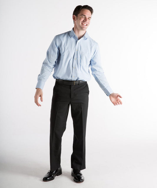 FORtheFIT mens-tall-dress pant 32 / 36 Tall Men's Dress Pants: Dylan Washable Wool Self-Sizer Dress Pants, Black