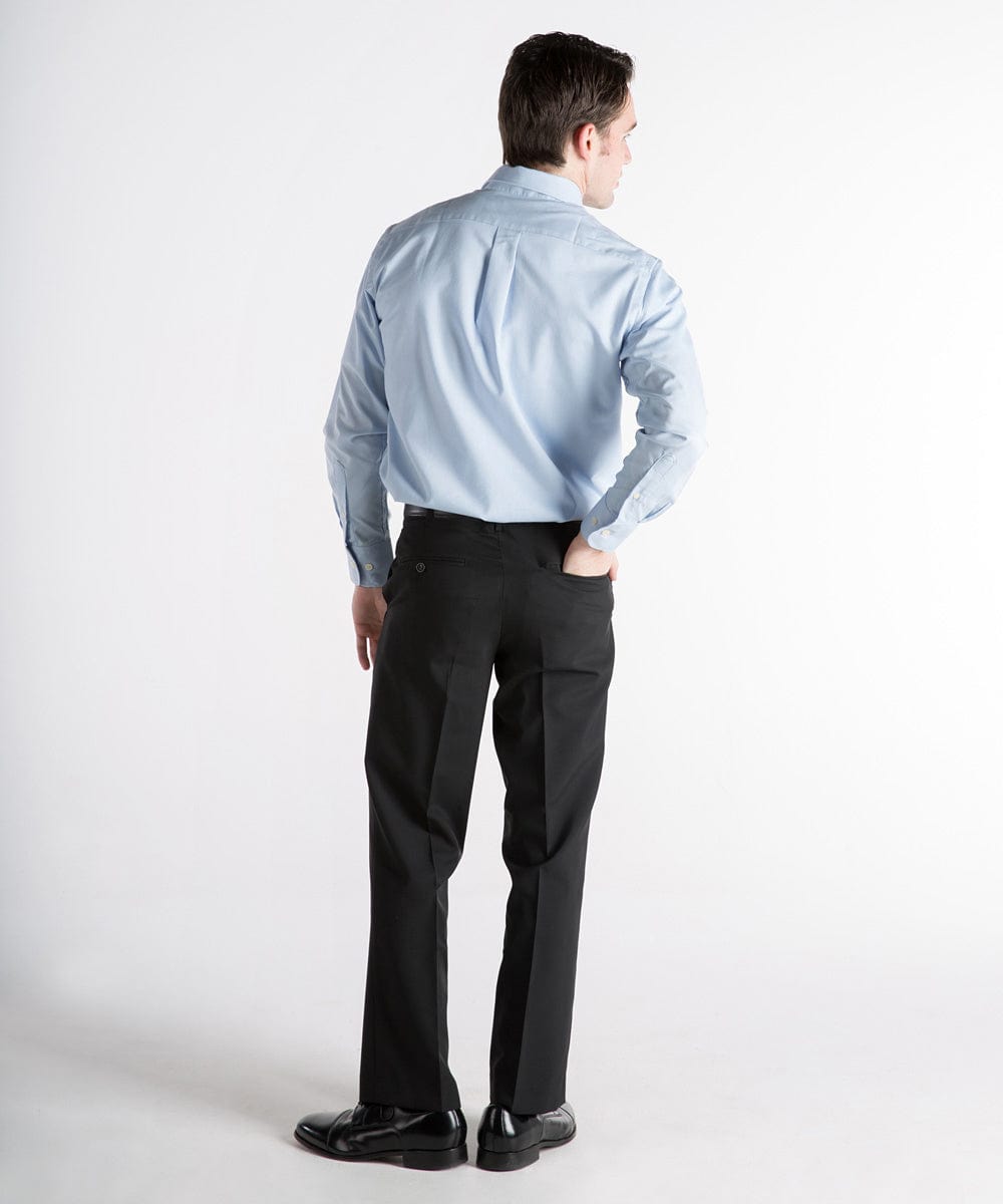 Lars Amadeus Men's Plaid Casual Slim Fit Flat Front Business Checked Dress  Trousers Black 30 : Target