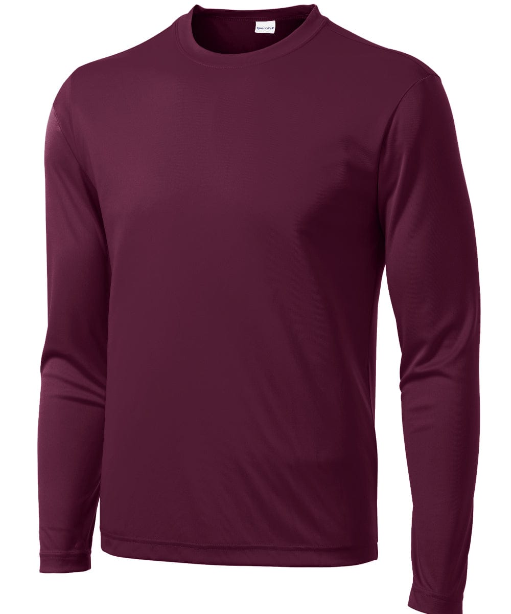FORtheFIT mens-tall-ls casual shirt Burgundy / Large Tall Men's Long Sleeve Performance T-Shirt  - Sizes L-2XL - 4 Colors Available