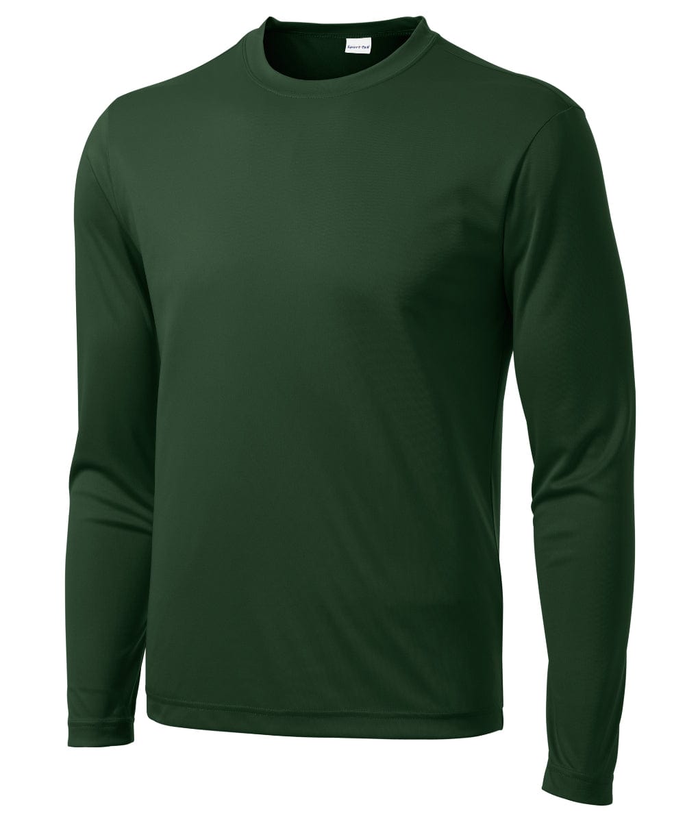 FORtheFIT mens-tall-ls casual shirt Forest Green / Large Tall Men's Long Sleeve Performance T-Shirt  - Sizes L-2XL - 4 Colors Available