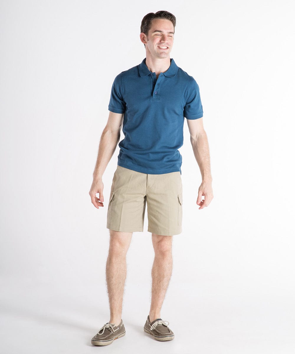 FORtheFIT mens-tall-shorts 'Jason' Tall Men's Cargo Shorts: Sanded Cotton, Tan