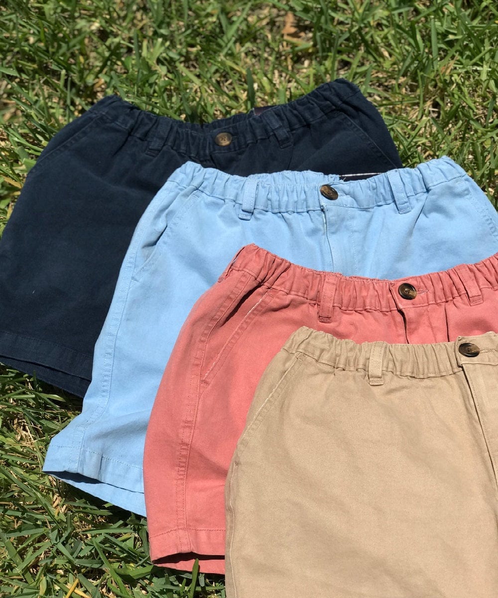 FORtheFIT mens-tall-shorts 'REILLY' Tall Men's Shorts: Elastic Waist, Stretch Cotton Twill - Navy - Only S/T and M/T remain- FINAL SALE