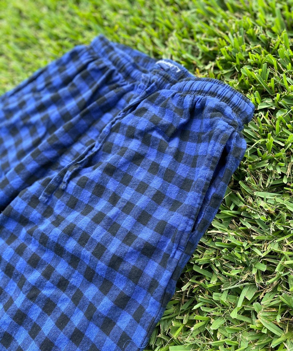 FORtheFIT womens-petite-pajamas Ladies' Petite Pajama Bottom - Flannel, Buffalo Plaid (Blue/Black)