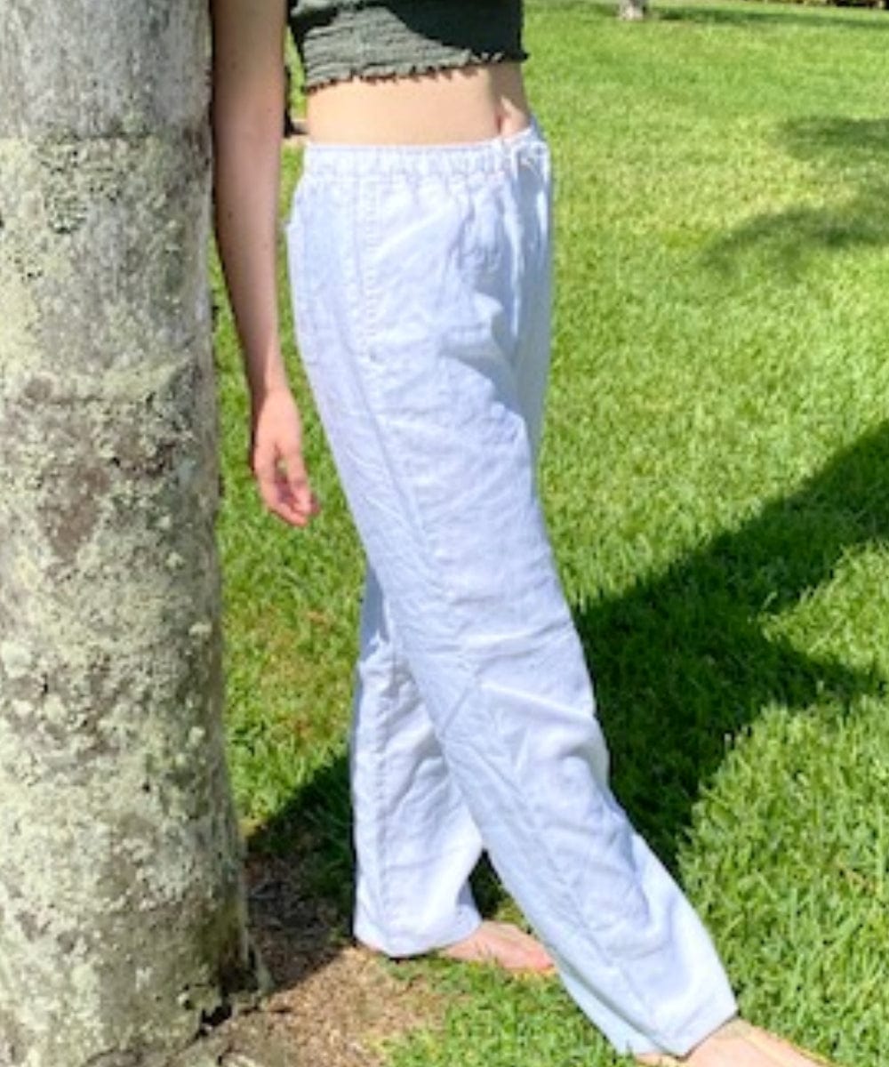 Alicia' Wide Leg, Drawstring Petite Plus Sized Women’s Linen Pant